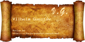 Vilheim Gusztáv névjegykártya
