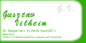 gusztav vilheim business card